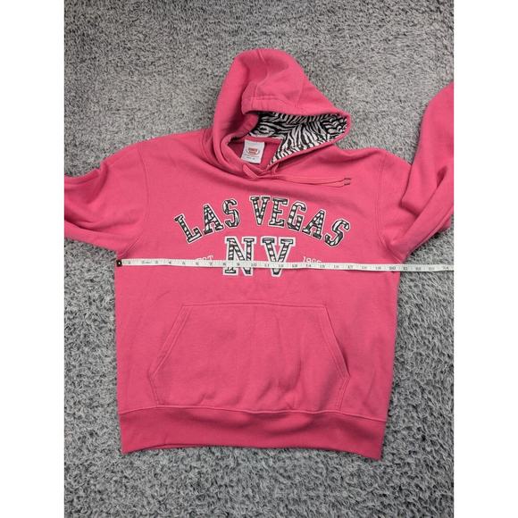 Las Vegas Hoodie Women Extra Small Pink Destination Pullover Nevada Sweatshirt - Picture 3 of 6